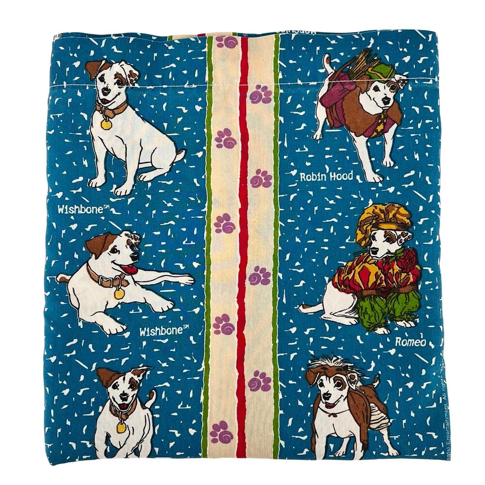 PSB Kids Wishbone Full Size Flat Sheet Vintage 90s 1990s